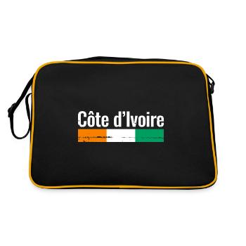 Côte d’Ivoire Drapeau ivoirien Ivoiriens - Sac Retro - noir/or - Dos