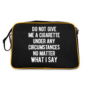 Fumer - Ne me donnez pas une cigarette sous n’importe quel - Sac Retro - noir/or - Dos