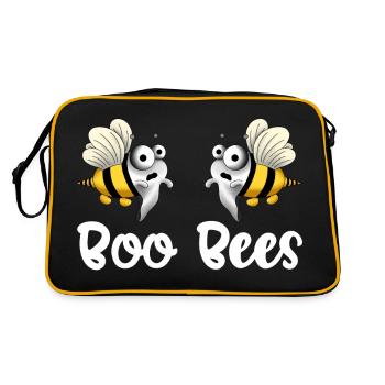 Boo bees white - Retro Bag - black/gold - Back