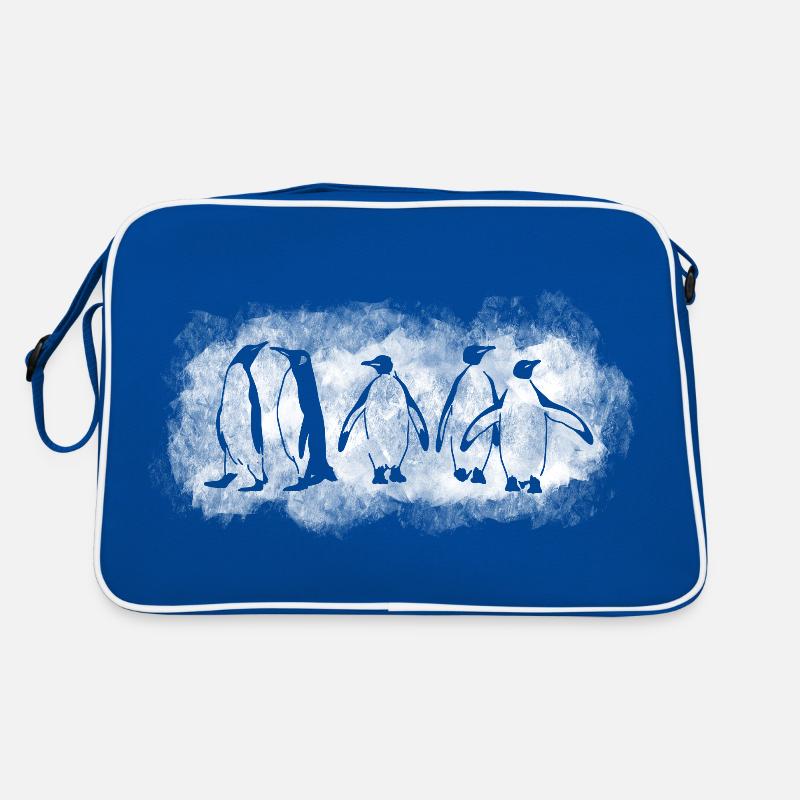 Pinguine im Eis Retro Tasche