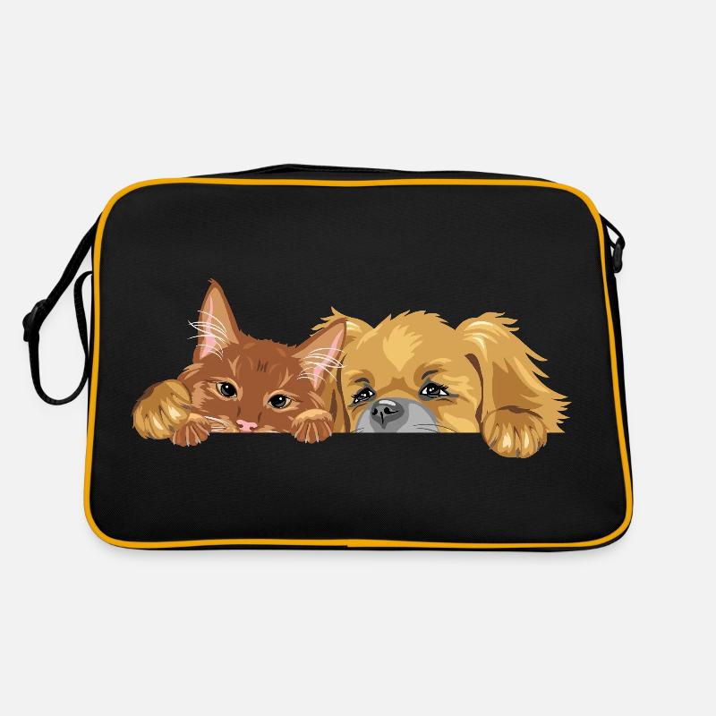 Chat roux et chien pékinois Sac Retro