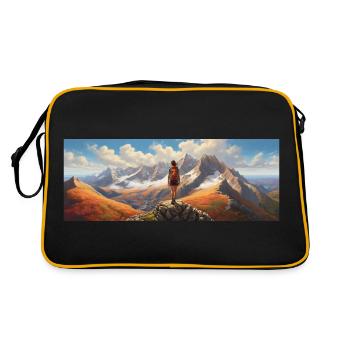Let's get out into nature and the mountains - Retro Bag - black/gold - Back