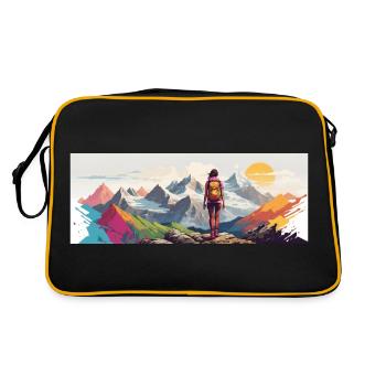 Partons à la découverte de la nature et de la montagne - Sac Retro - noir/or - Dos
