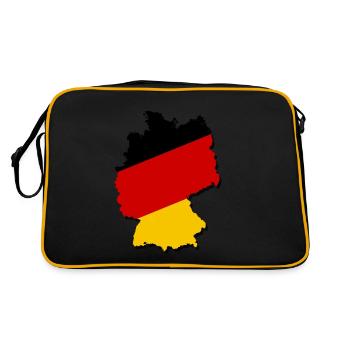 Deutschland - Retro Tasche - Schwarz/Gold - Hinten