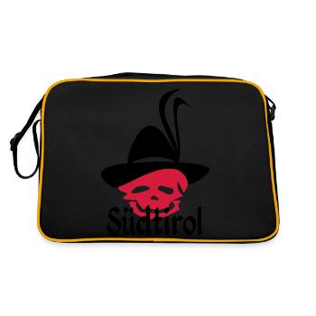 Südtirol - Retro Tasche - Schwarz/Gold - Hinten