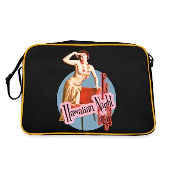 hawaiian night - Retro Tasche - Schwarz/Gold - Hinten
