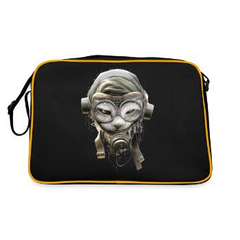 PILOTCAT (Spritzer) - Retro Tasche - Schwarz/Gold - Hinten