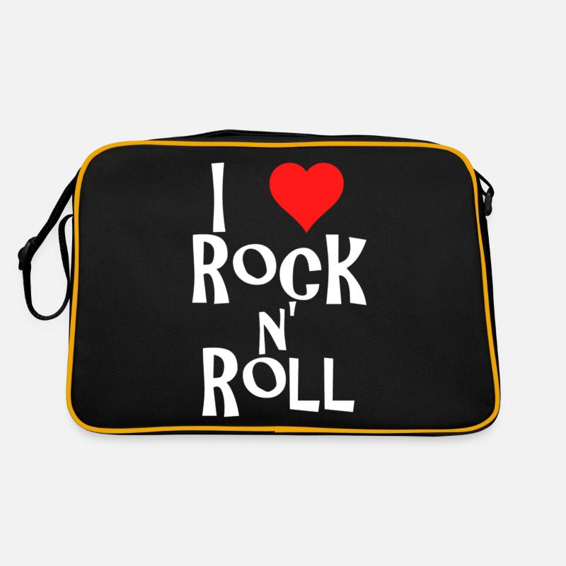 rock n' roll - Sac Retro - noir/or