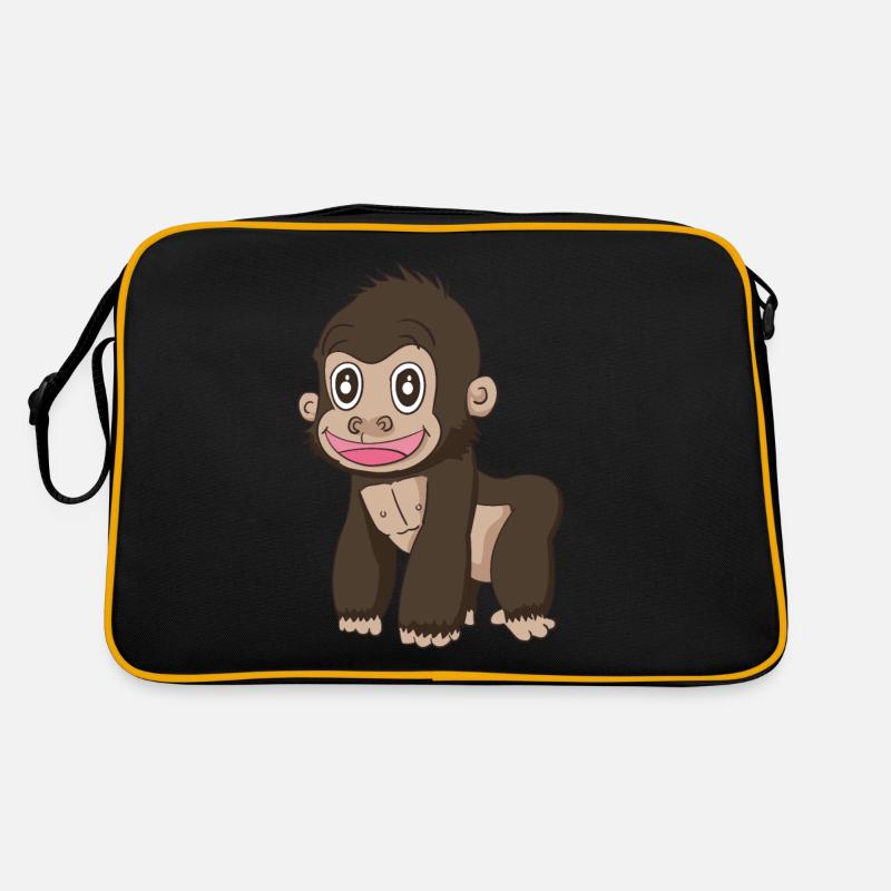 Süsser Affe Retro Tasche