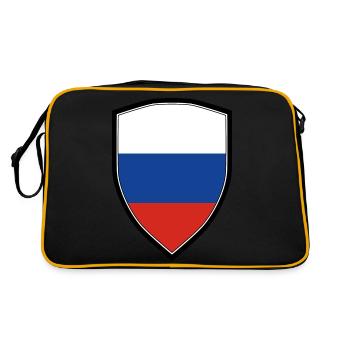 DRAPEAU BLASON DE LA RUSSIE - Sac Retro - noir/or - Dos