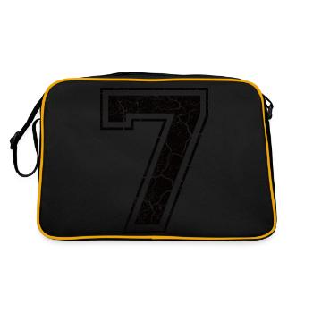 7_seven_sieben_black_schwarz (en) - Retro Bag - black/gold - Back