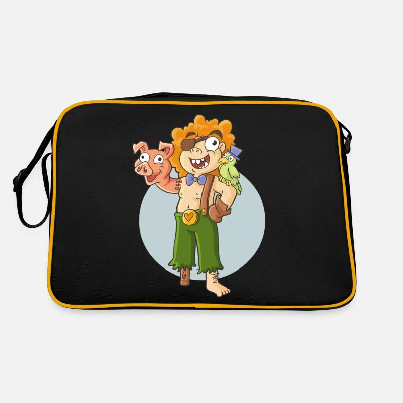Pig-Hand 2 - Retro Tasche - Schwarz/Gold
