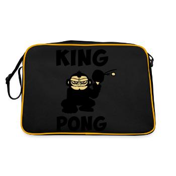 ping pong, tennis de table humour drôle - Sac Retro - noir/or - Dos