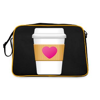 Smiley Coffee Mug - Retro Tasche - Schwarz/Gold - Hinten