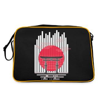 Torii (rayures) 02 - Sac Retro - noir/or - Dos