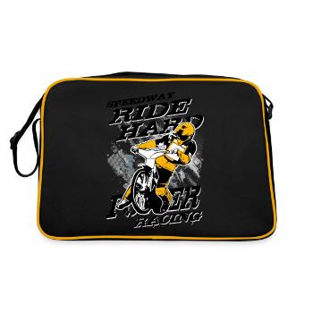 Speedway Racing - Retro Tasche - Schwarz/Gold - Hinten