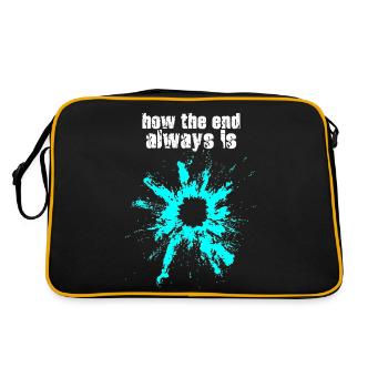 wie das ende immer ist ... - Retro Tasche - Schwarz/Gold - Hinten
