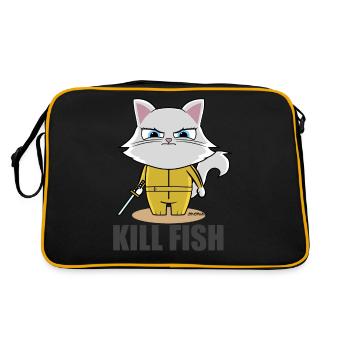 Kill Bill cat humor - Retro Bag - black/gold - Back