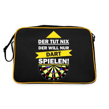 Dart Sport - Idée cadeau Darten Hobby - Sac Retro - noir/or - Dos