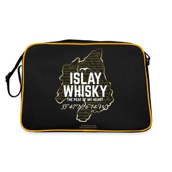 Whisky Islay Peat of my Heart Gold Look Design - Retro Bag - black/gold - Back