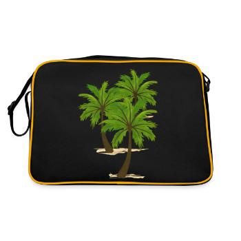 Palm trees - Retro Bag - black/gold - Back