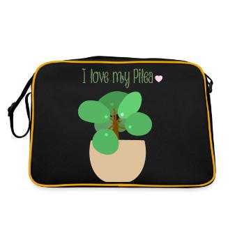 I love my Pilea - Sac Retro - noir/or - Dos