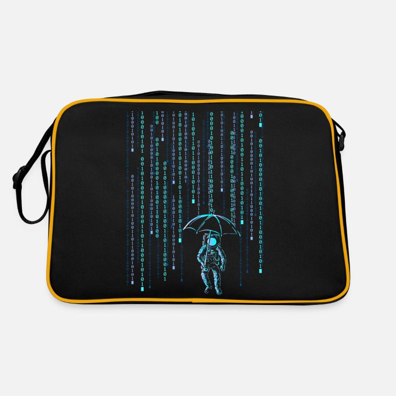 Astronaut Sci-Fi Digital Rain Sac Retro