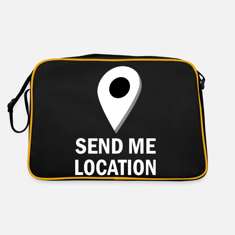 Send me Location Sende mir deinen Standort Retro Tasche