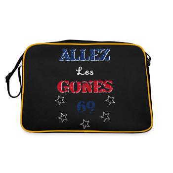Allez les gones - Sac Retro - noir/or - Dos