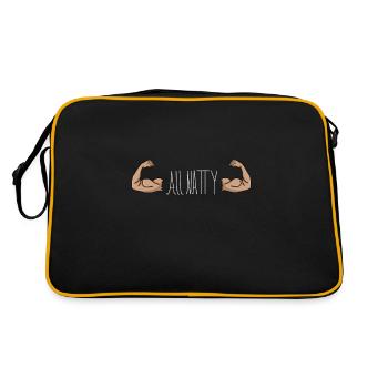All Natty Light - Retro Tasche - Schwarz/Gold - Hinten