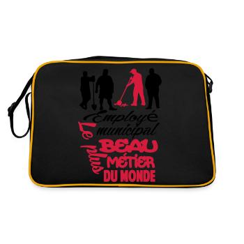 MOTIF DESIGN HUMOUR POUR HOMME VISUEL MIXTE - Sac Retro - noir/or - Dos