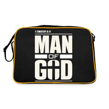 Homme de Dieu - Vêtements chrétiens - Sac Retro - noir/or - Dos