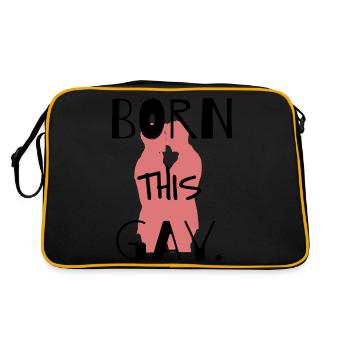 NÉ CE GAY - Sac Retro - noir/or - Dos