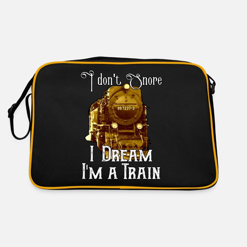 Ich schnarche nicht, ich träume, dass ich ein Zug bin Retro Tasche