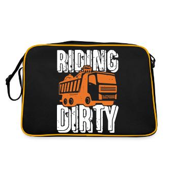 Rouler sale – Garbage Man Trucker Dust Cart Dump - Sac Retro - noir/or - Dos