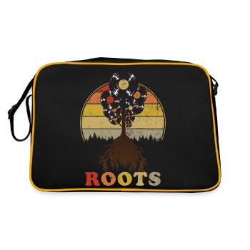 Roots Musik Retro - Retro Tasche - Schwarz/Gold - Hinten