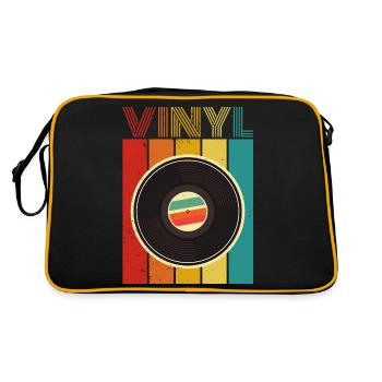 Conception de composition colorée en vinyle rétro - Sac Retro - noir/or - Dos
