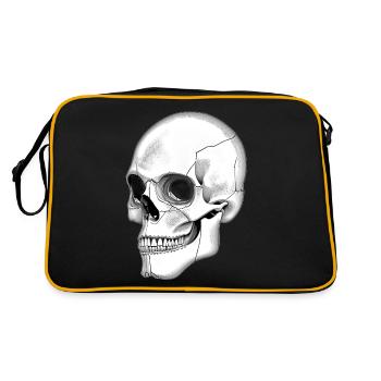 Skull Skull Side Graphic - Sac Retro - noir/or - Dos