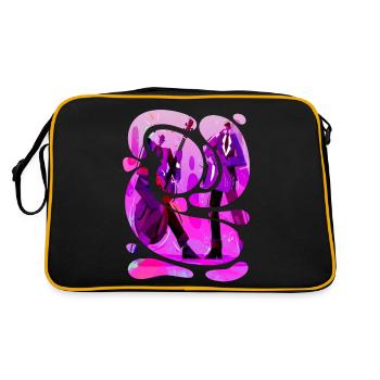 Music retro heavy metal Hard Rock Punk vinyl pop - Retro Bag - black/gold - Back