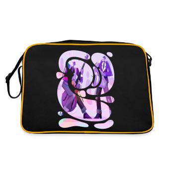 Music retro heavy metal Hard Rock Punk vinyl pop - Retro Bag - black/gold - Back