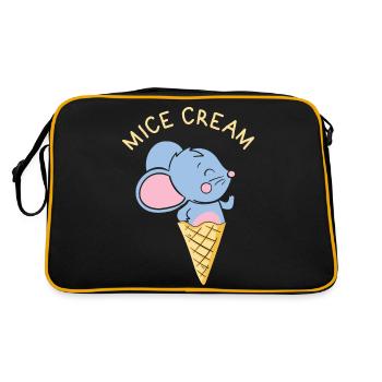 Mice Cream Mice Funny Animal Puns - Retro Bag - black/gold - Back