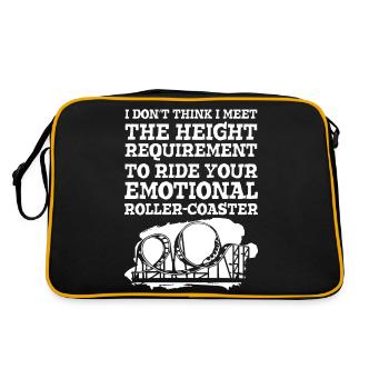 Emotional Roller Coaster - Retro Tasche - Schwarz/Gold - Hinten