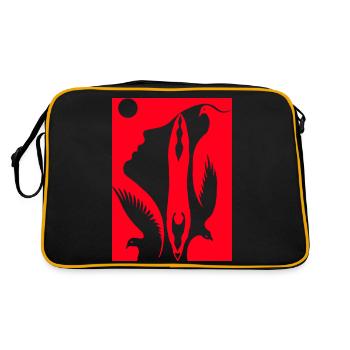 Illusion d’optique art psychédéliques formes rétro - Sac Retro - noir/or - Dos