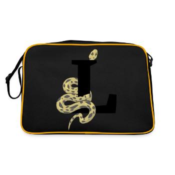 Lettre l serpent - Sac Retro - noir/or - Dos