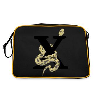 Lettre x serpent - Sac Retro - noir/or - Dos