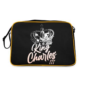 British King III Charles Coronung 2023 - Retro Bag - black/gold - Back