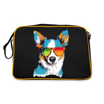 Toru le chien à lunettes - Sac Retro - noir/or - Dos