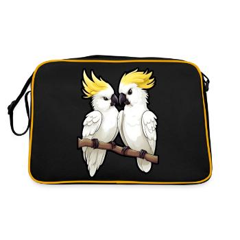 Paire de perroquets - Sac Retro - noir/or - Dos