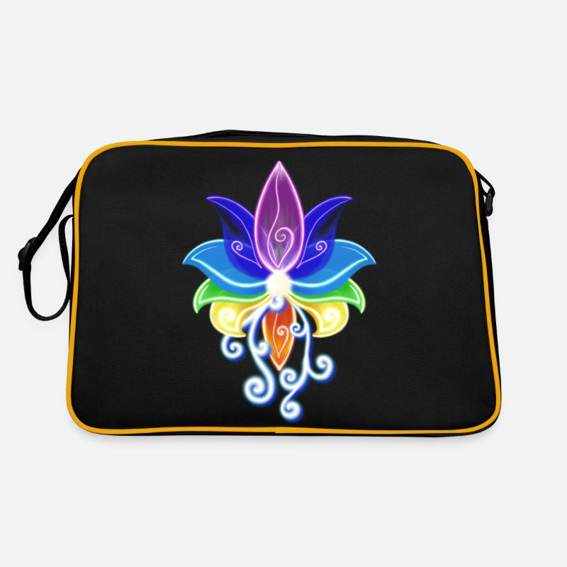 Lotus 🪷 - Retro Tasche - Schwarz/Gold