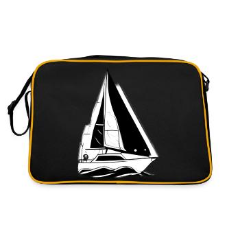 Sailing Ship Sailing Sailing Sailing Sailing Boat - Retro Bag - black/gold - Back